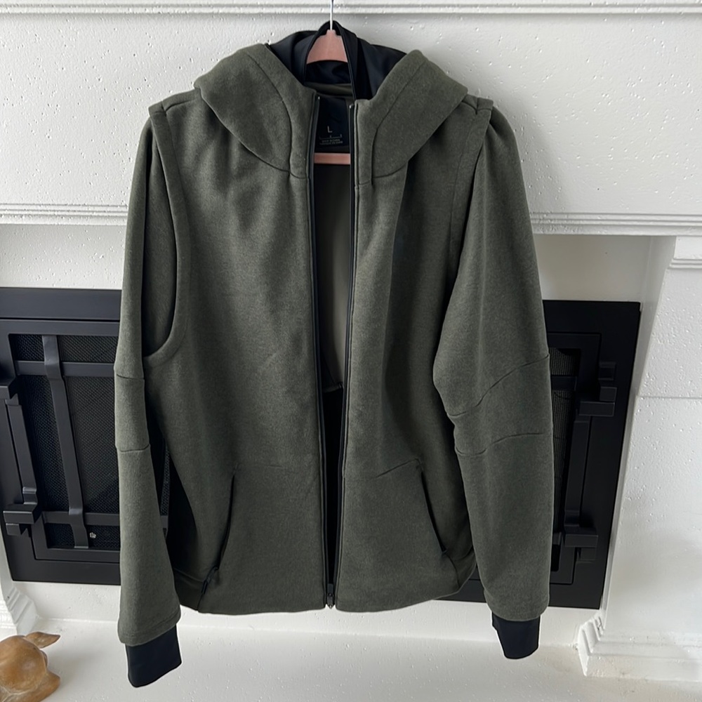 JORAN GREEN ZIP UP HOODIE SIZE L